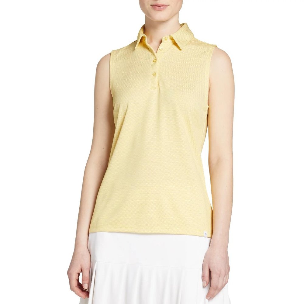NWT Walter Hagen Women's Jacquard Sleeveless Golf Polo - Picture 1 of 5